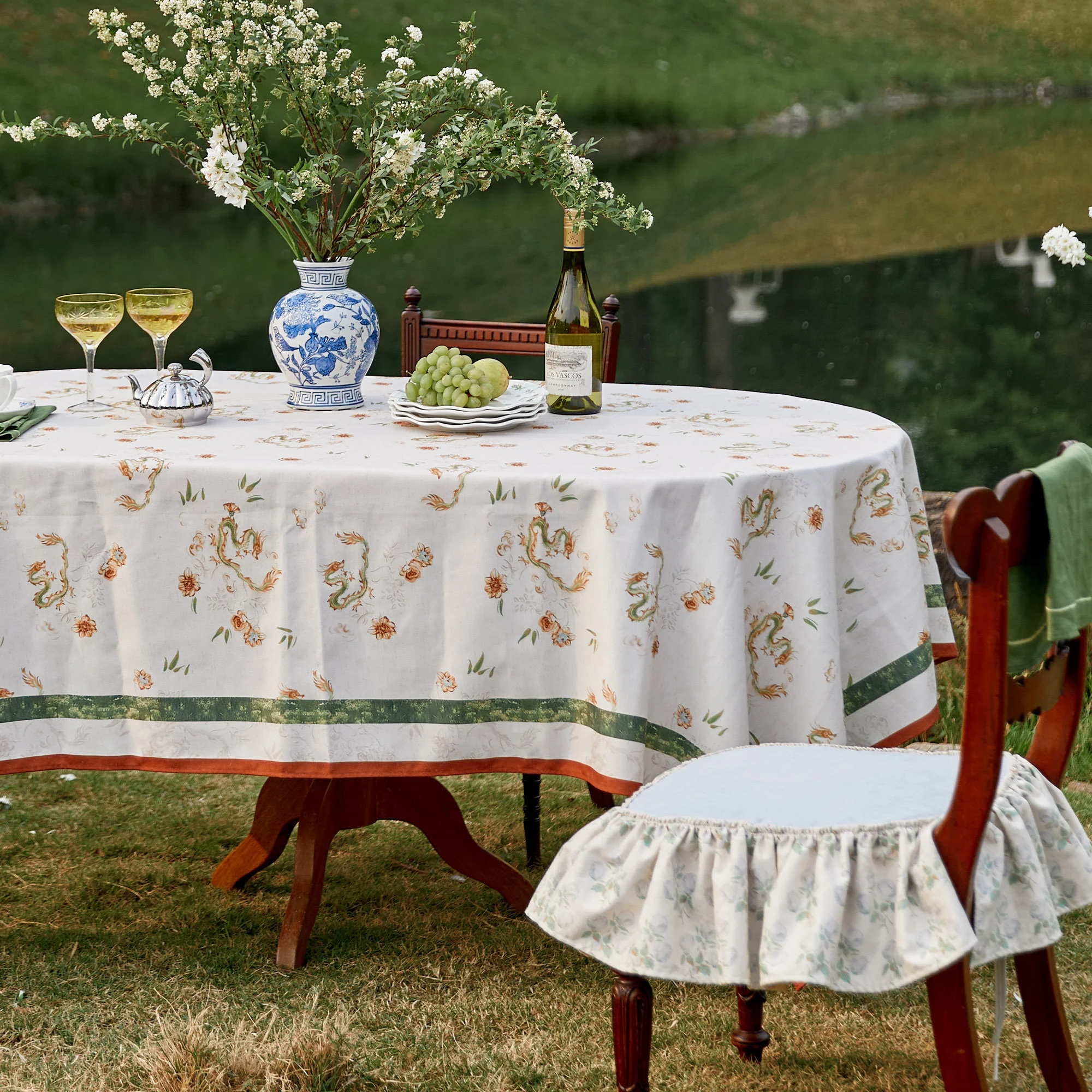 Dragon Chrysanthemum Scattered Tablecloth - Image 8