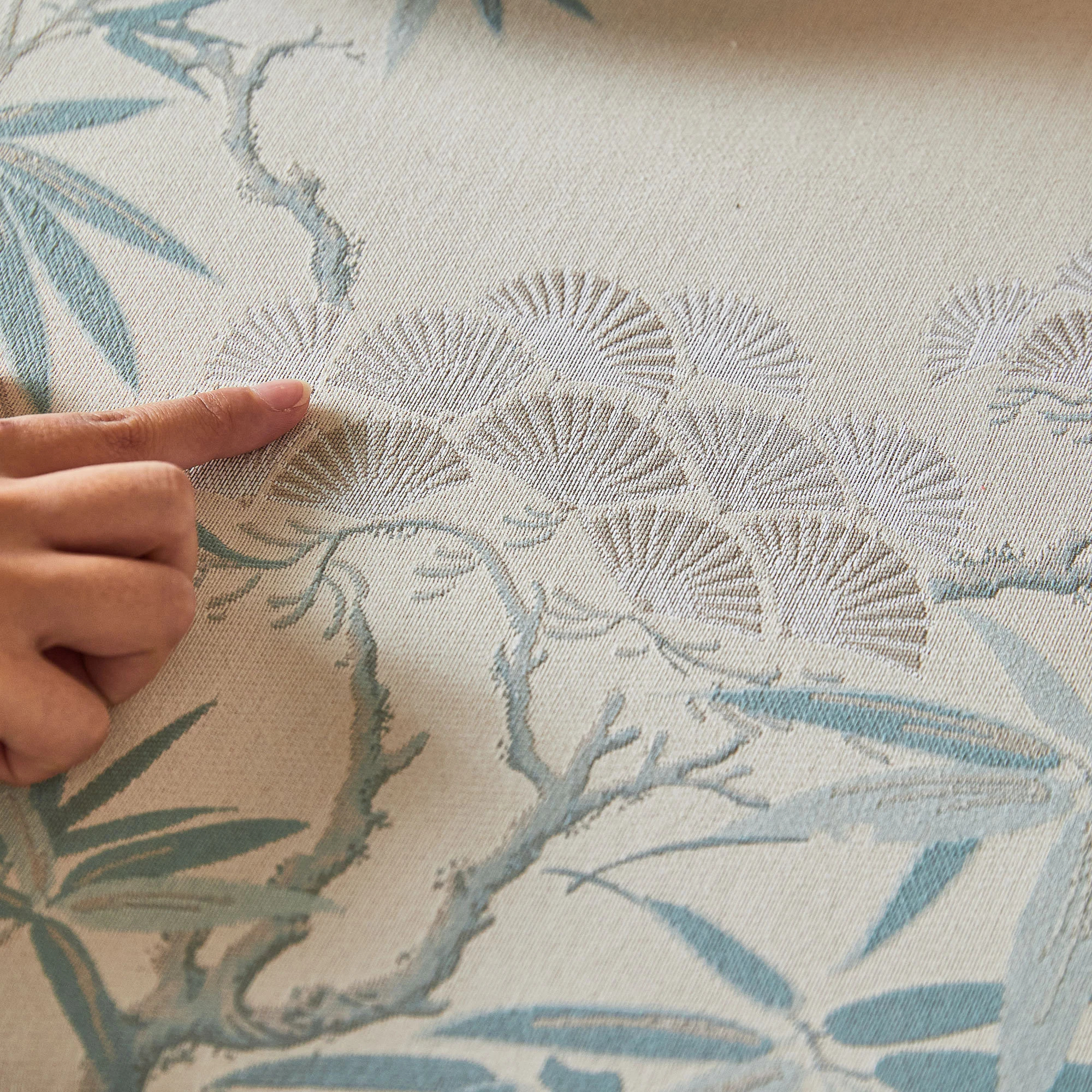 Ink and wash pine and bamboo tassel tablecloth - Image 9