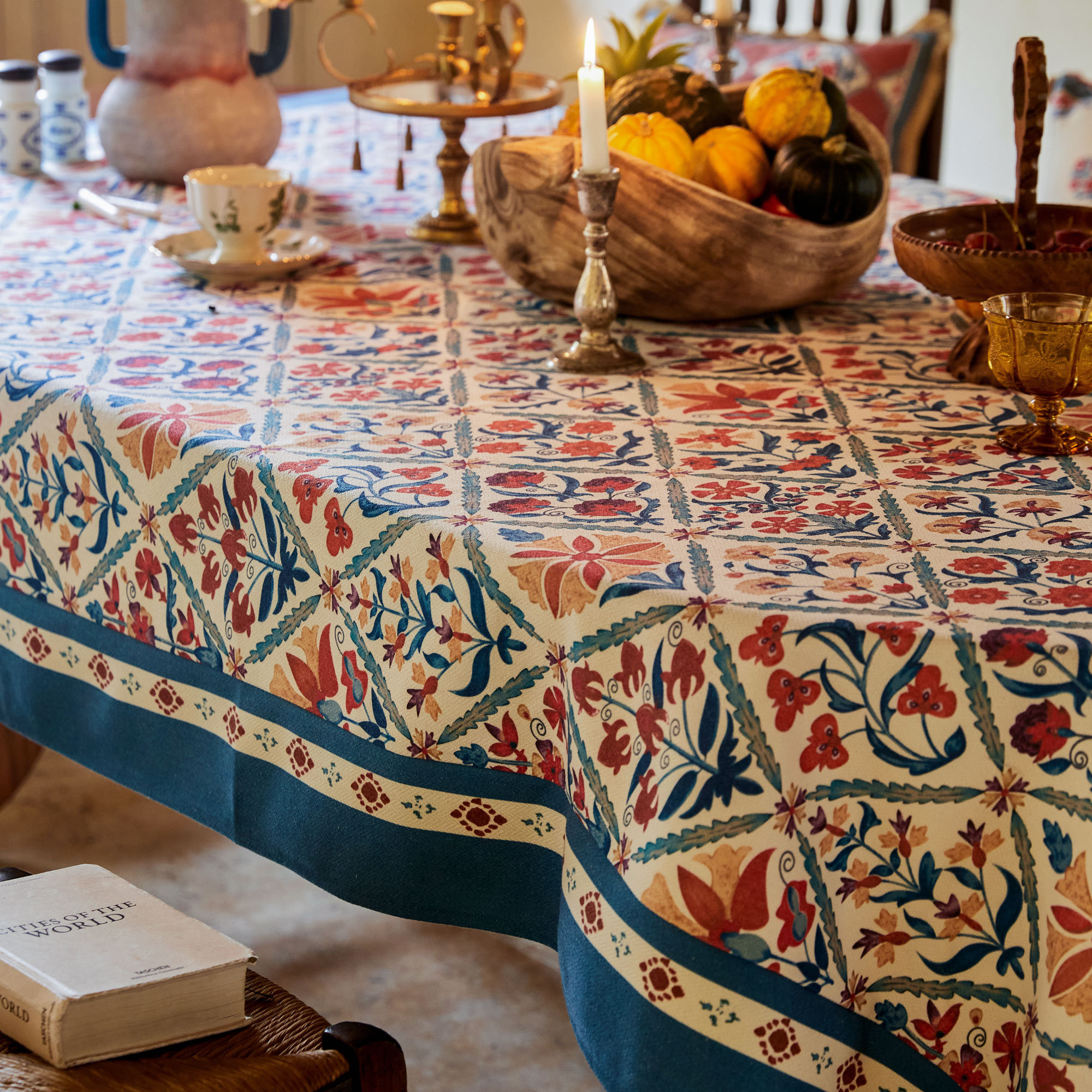 Mediterranean patchwork tablecloth - Image 8