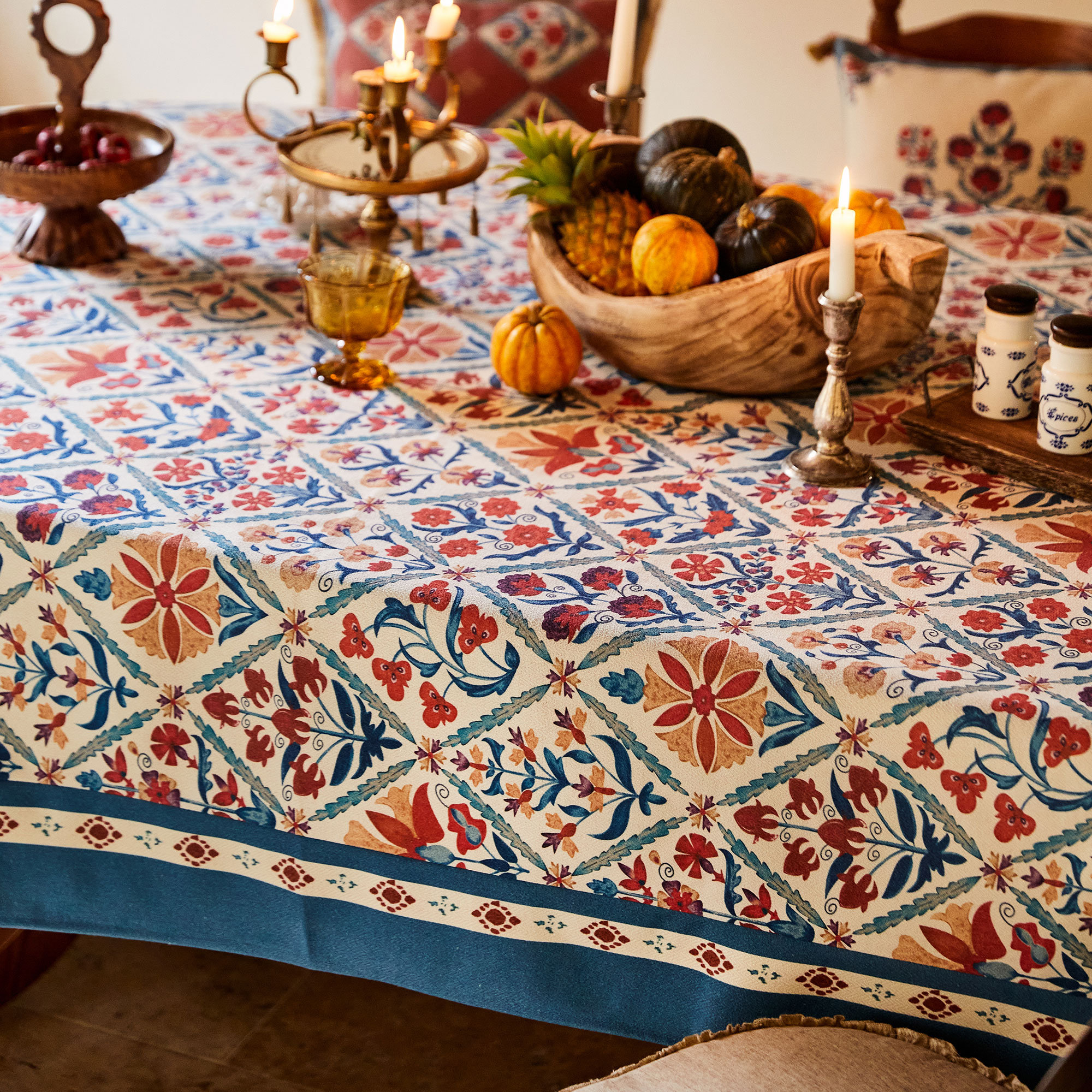 Mediterranean patchwork tablecloth - Image 7
