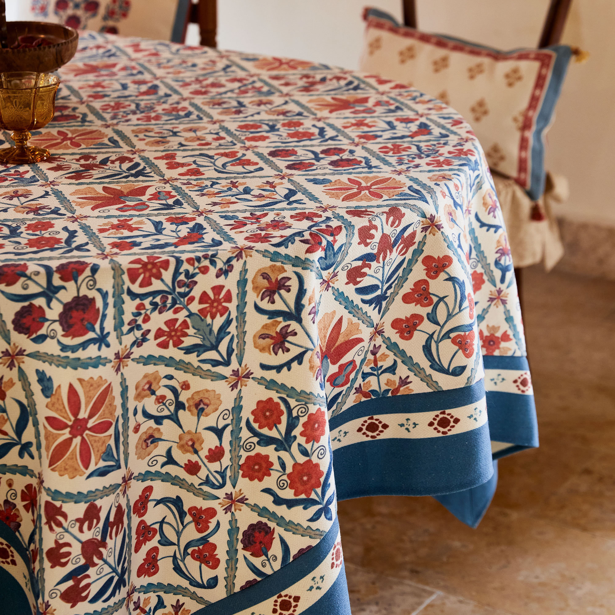 Mediterranean patchwork tablecloth - Image 2