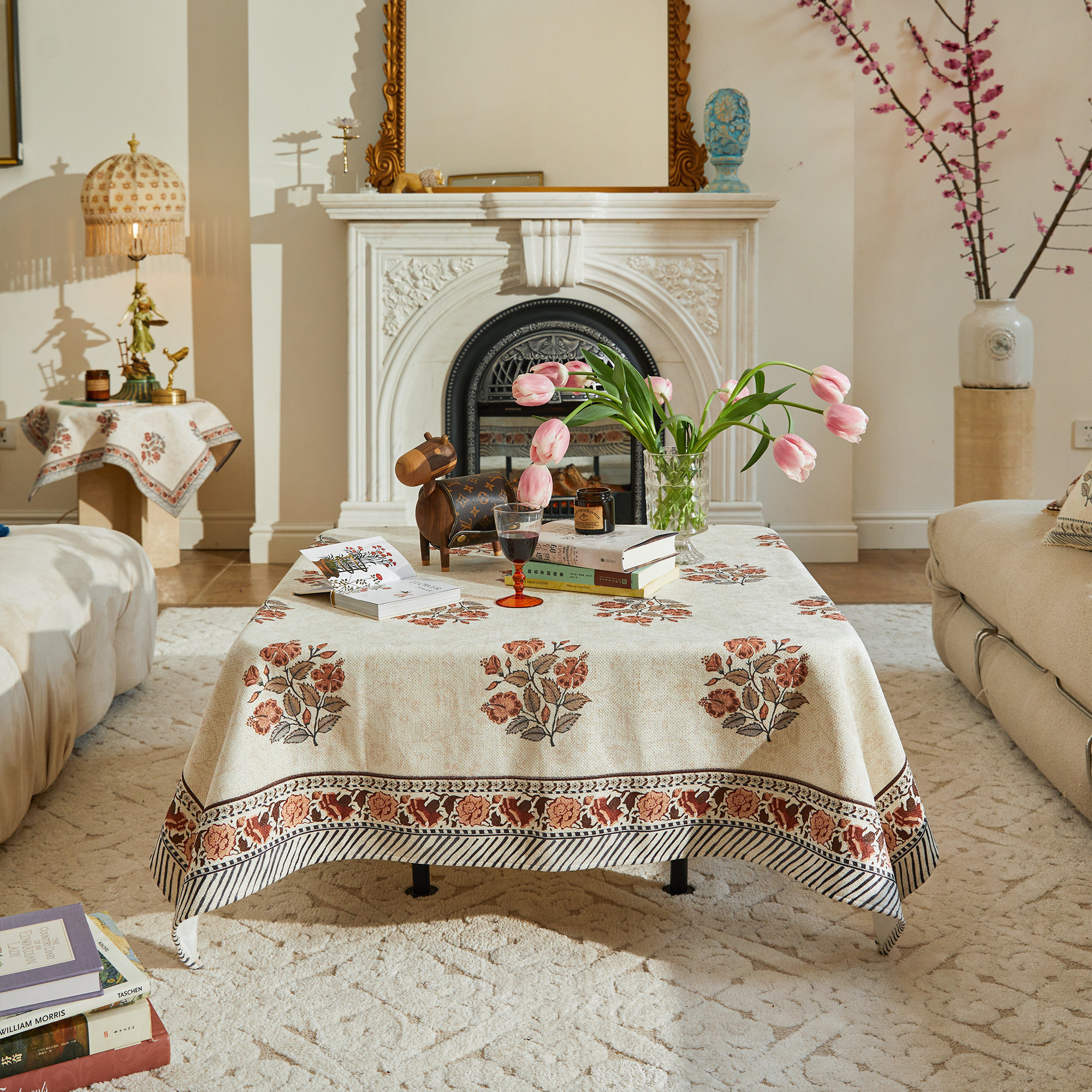 Vintage Bouquet Print Tablecloth